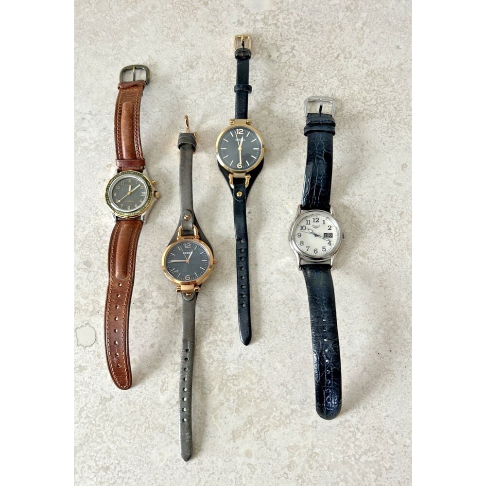 Fossil Womens Vintage Watches Lot for 4 need Batteries